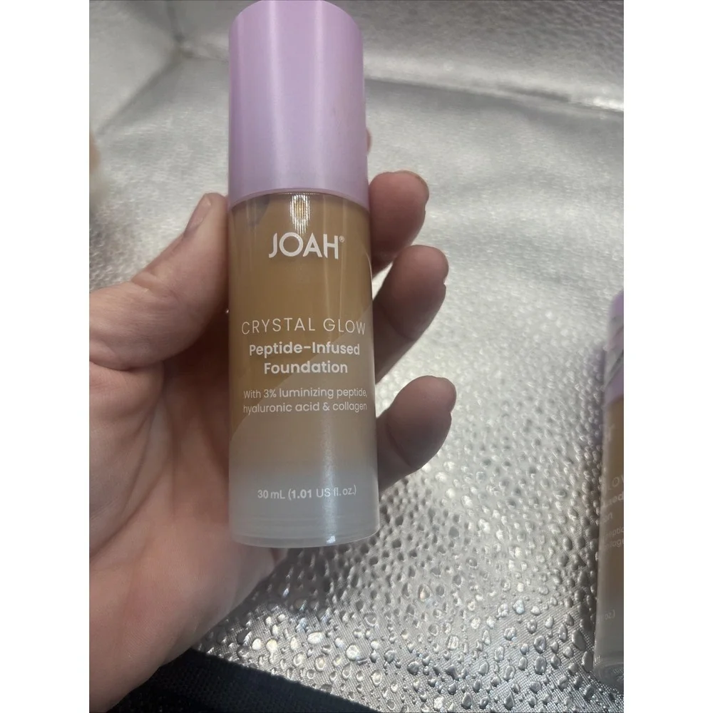 JOAH Crystal Glow Peptide-Infused Foundation, 2-in-1 Multitasking Korean Makeup